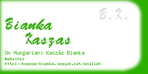 bianka kaszas business card